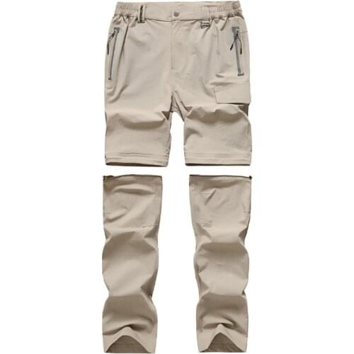 New Summer Detachable Hiking Pants Men Outdoor Sports Breathable Quick Dry Pants Mountain Climbing Camping Trekking Trousers