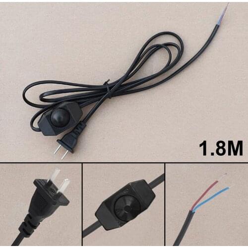 1.8M Black LED Dimmer Switch Cable Light Modulator Lamp Line Dimmer Controller for Table Lamp