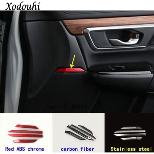 For Honda CRV CR-V 2017 2018 2019 2020 Car Body Styling Stick Inside Door Audio Speak Sound Ring Case Lamp Trim Moulding 2pcs