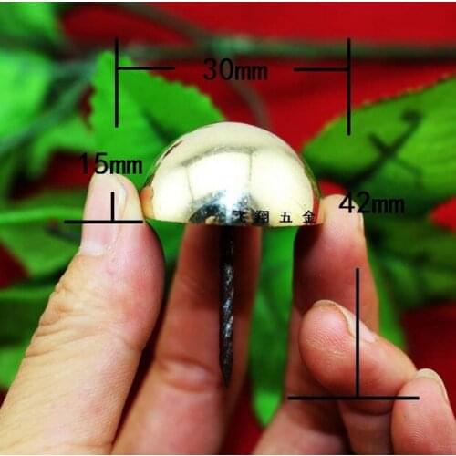 Chinese Nails Ancient copper nails Antique Decorative Doornail Sofa nail brass Big bubble nails 30MM*42MM