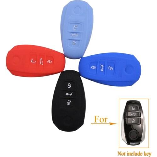 Kutery 3 Buttons Remote Silicone Car Key Case Shell For VW Volkswagen Touareg