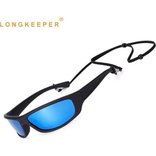 LongKeeper Sunglasses Men Women Polarized Glasses Driving UV400 Sun Glasses For Male Outdoor Sport Mirror Eyewear With Rope
