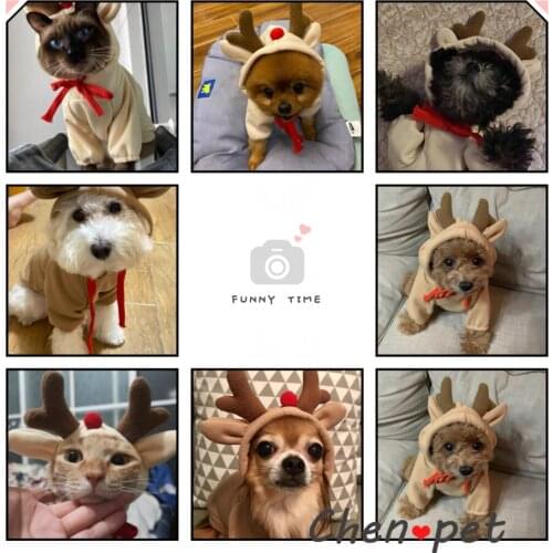Cute Small Dog Clothes Warm Winter Dog Coat Cotton Puppy Clothes Vest Clothing French Bulldog Chihuahua Dog Cat Costume Chritmas