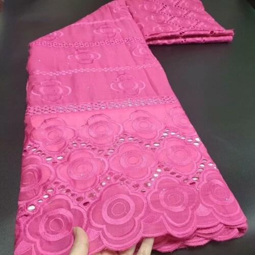 2021 Latest High Quality African Nigerian Cotton Tulle Lace Fabric Wedding For Prom Dress Swiss Damask 2.5Yards ML312