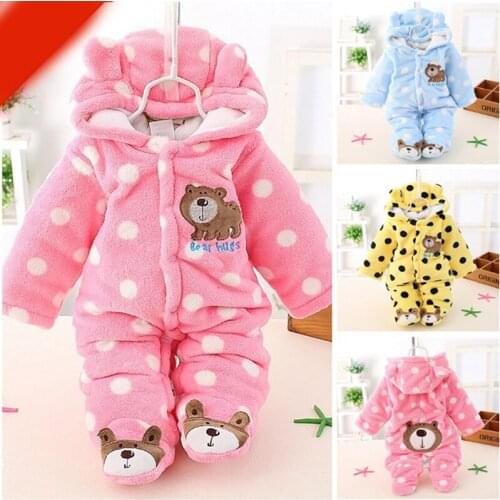New Baby Winter Romper Cotton Padded Thick Newborn Baby Girl Warm Jumpsuit Autumn Fashion Babys Wear Kid Climb Clothes SA822256