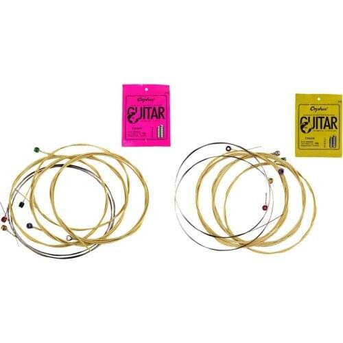 Orphee 12Pcs Acoustic Guitar String Hexagonal Core+8% Nickel FULL,Bronze Bright Tone& Extra Light Extra Light Medium TX640 & TX6