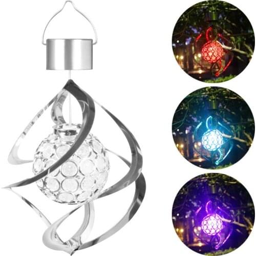 Solar Powered Hanging Light Lawn Garden Garden LED Lights Colorful Decorative RGB Color Light Lawn Solar Wind Chime Lamp