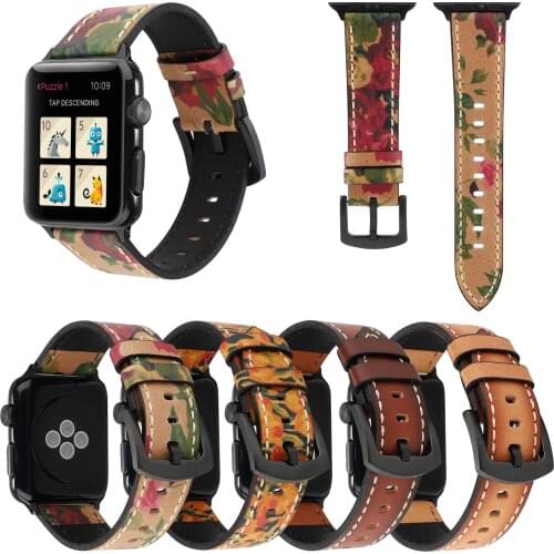 Apple watchband vintage leather strap 38mm 40mm Iwatch 42mm 44mm Se / 6 / 5 / 4 / 3 / 2 / 1 leather strap Vintage strap