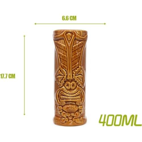 Statue Tiki Mug Barware Cocktail Mugs Beer Wine Cup Art Ceramic Cup Wine Accessories Ceramic Crafts Bar Tools Gifts
