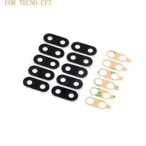 10PCS Back Rear Camera Glass Lens For TECNO CF7 CF8 KA7 KB7 KC2 SMART 4C W3 PRO Camera Glass Lens + Sticker Replacement Repair