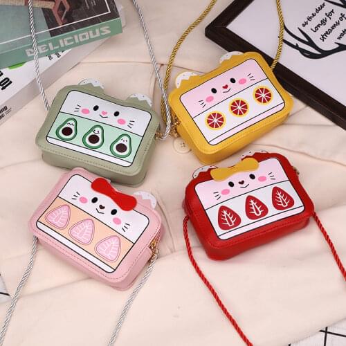 Cartoon Design Childrens Mini Messenger Bag Fashion Girls Boys Small Square Shoulder Bags Cute Baby Coin Purse Handbags Wallet