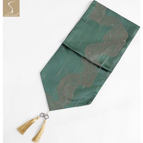 Gorgeous Geometric Pattern Patchwork Table Runner With Tassel