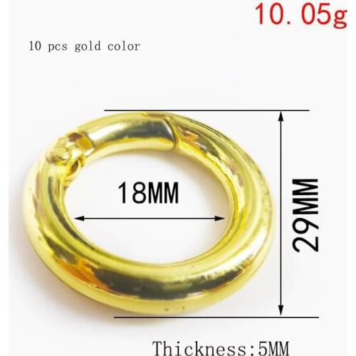 10Pcs / Lot Inner Diameter 18mm Mobile Case Diy Accessories Open Spring Coil Ring Lifting Connection Buckle For Leather