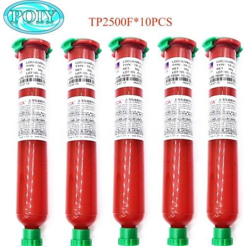 10pcs TP-2500F Genuine UV glue LOCA Liquid optical clear adhesive UV GLUE 50g Super Glue for Mobile outer glass len LCD repair