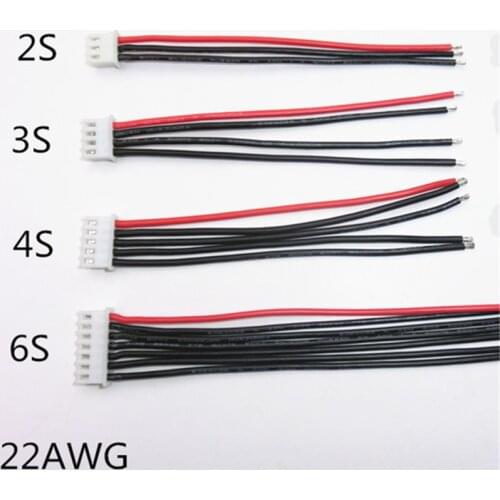 1S2S346S high quality 22AWG special soft silicone line Balance charge plug line for B6 charger 15cm wire