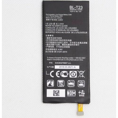 20pcs/lot Mobile Phone Battery BL-T23 For LG X Cam X-Cam X Cam K580 K580Y F690 K580DS BL T23 2430mAh Internal Cellphone Battery