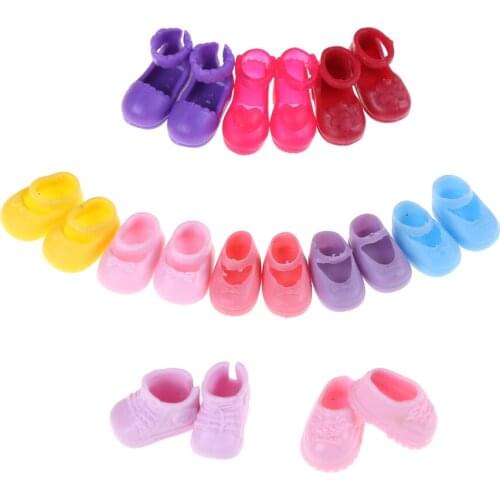 5 Pairs Doll Shoes Fashion Shoes for Dolls Outfit Dress Little Girls Gift for Little Girl Accessories Random