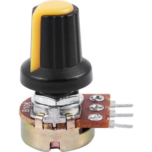 5pcs 10K OHM 3 Terminal Linear Taper Rotary o B Type Potentiometer
