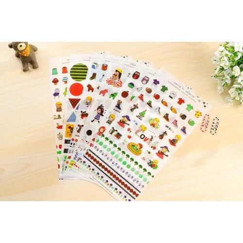 6pcs Creative dog Girl sticker pvc diy decoration sticker for album scrapbooking stationery sticker gift for kids