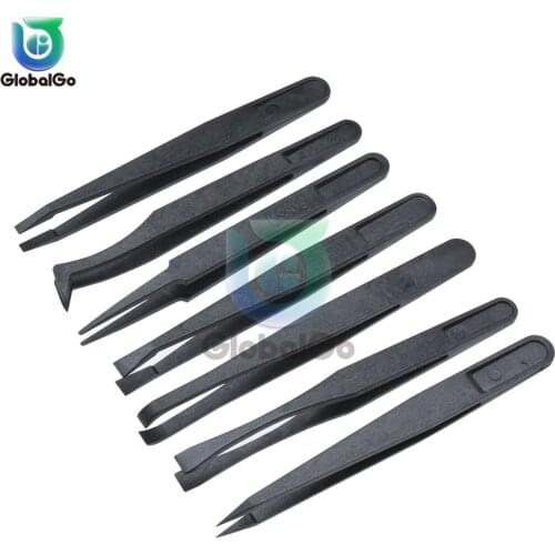 7pcs High Precision Tip Curved Straight Tweezer Multifunction Nipper Repair Tool