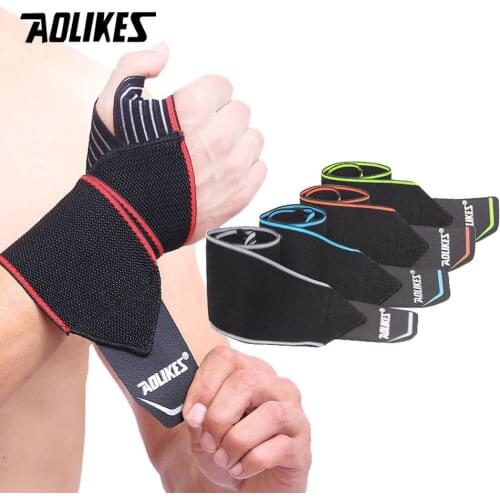 AOLIKES 1 Pair Crossfit Fitness Wrist Wraps Straps Gym Gloves Weightlifting Sports Wristband Crossfit Wrist Bracer Support Hand