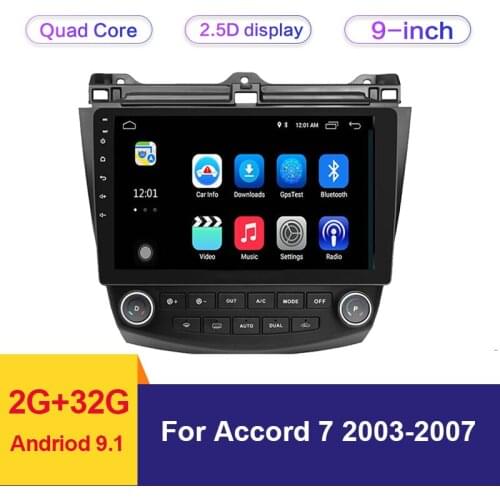 10.1"Android 9.1 Car GPS Navigation For Honda Accord 7 2003 2004 2005 2006 2007 2Din Car Radio Audio Stereo Multimedia Player