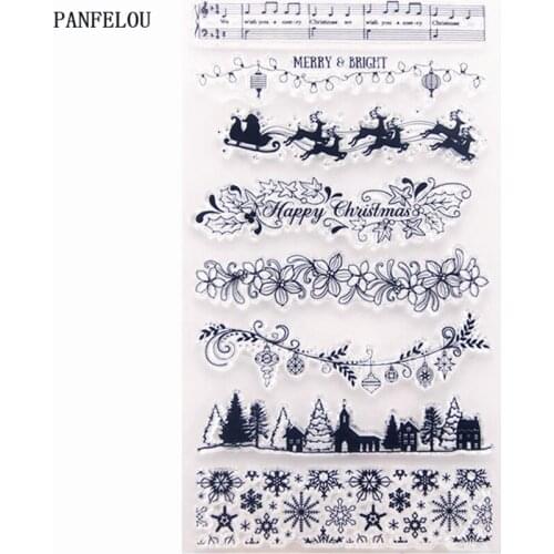 Lace Notes Transparent Silicone Rubber Clear Stamps Cartoon For Scrapbooking/DIY Easter Wedding Album