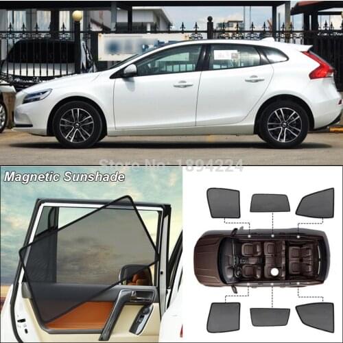 Car Side Windows Magnetic Sun Shade UV Protection Ray Blocking Mesh Visor For Volvo V40