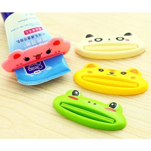 Cartoon Tube Rolling Holder Squeezer Toothpaste Dispenser Easy Press Squeezing Tool toothpaste rolling bracket Bathroom Supplies