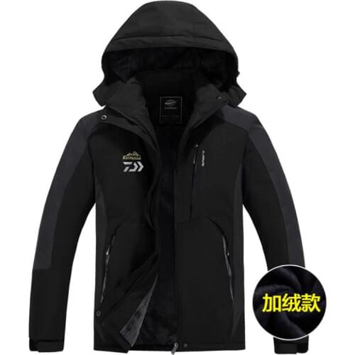 2021 DAIWA Fishing Clothing Winter Autumn Winter Waterproof Warm Fishing Jackets Men Fleece Thick Outdoor Fishing Shirts
