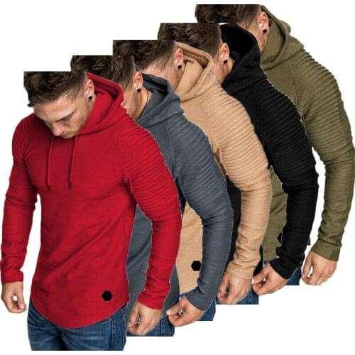 Mens Fashion Winter Hoodie Warm Hooded Sweatshirt Gym Bodybuilding Fitness Athletic Outwear Workout Top