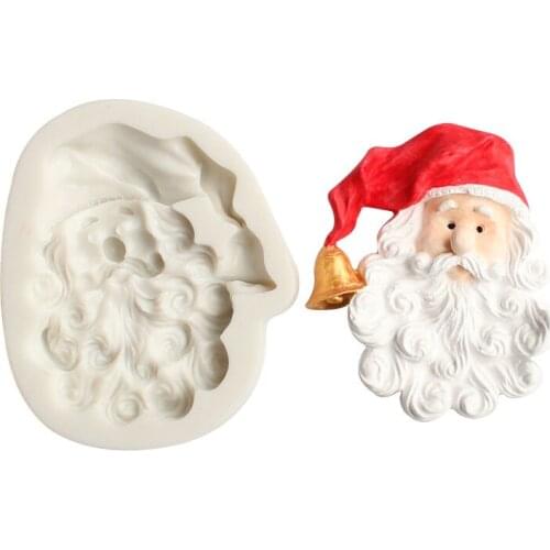 New Christmas silicone cake mold Santa Mousse chocolate mold fondant cake decoration baking tools