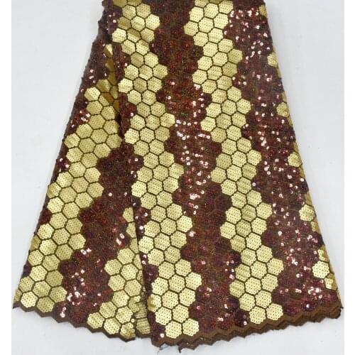 New African Tulle Lace Fabrics High Quality 2021 Nigerian Net Lace Fabric With Organza Bicolor Sequins Sequence Lace For Women