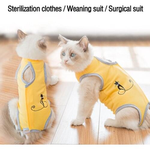 Cat Dog Sterilization Clothing Anti-licking Elastic Cotton Material Soft Comfortable Breathable Durable Pet Care Clothes