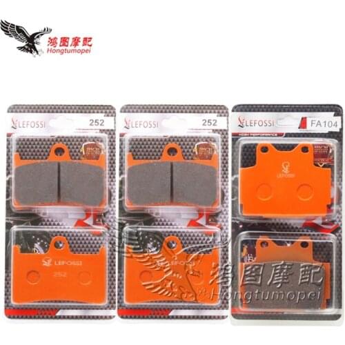 Motorcycle Front / Rear Brake Pads For YAMAHA RI-Z (250cc/3XC) 1990 1991 1992 FZR250R (3LN)