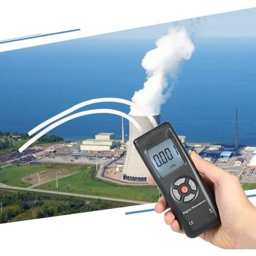 Professional Hand-held LCD Digital Dual-port Manometer Differential Air Pressure Gauges Tester with 11 Units of Measurement