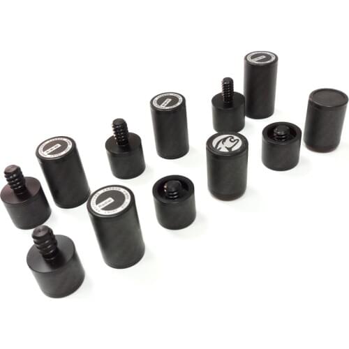 Xmlivet Uni-Loc Carbon fibre cue joint protectors for 3/8-10" or 3/8-11" or 5/16-14" or Radial pin or Mezz joint Protectors