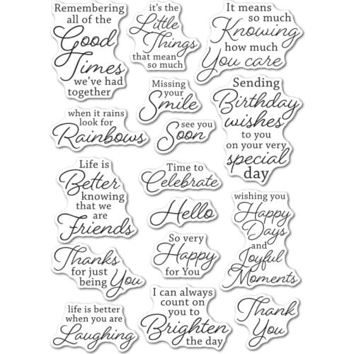 Joyful Moments Transparent Silicone Clear Stamps/Seal for DIY Scrapbooking/Photo Album Decorative Cards Making Paper Crafts