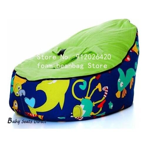 Blue fish sea world Animal unique cute fauteuil armchair kids children child bean bag sofa cover baby bean bag