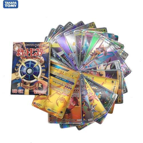 Tomy Pokemon 20PCS GBC Cover Flash Card 3D Version Classic Plaid Flash Card Collectible Gift Children Toy