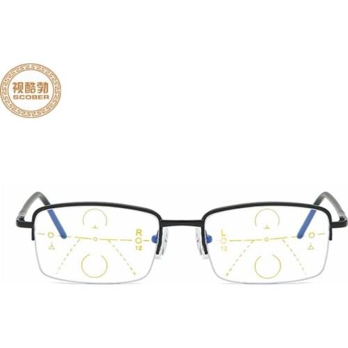 2019 Ultralight alloy Progressive multifocal reading glasses men smart zoom reading glasses women far near sight anti-blue Walking and Driving presbyopic glasses