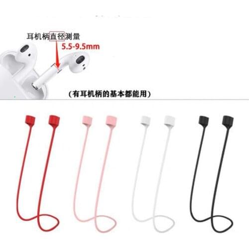 1 Pair Silicone Earphone Strap For Apple Airpods Airpod Anti Lost Strap Loop String Rope for Air Pods Pod Silicone Accessories