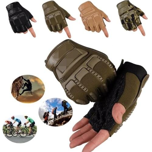 1 Pair Cycling Gloves Half Finger Summer Sports Shockproof Bike Outdoor Breathable Hiking Gloves NJ88