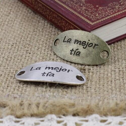 20pcs/lot Fashion Antique Silver Bronze Connectors Pendant Tibetan silver Bracelet Clasps Beads 18x35mm K05239