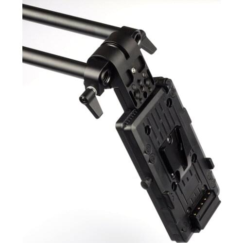 360° Degree Swivel 15mm Rod Clamp Power Supply Cheese Mount V-mount Battery Plate fr 8K Film Camera Rig Armor Cage Video Gimbal