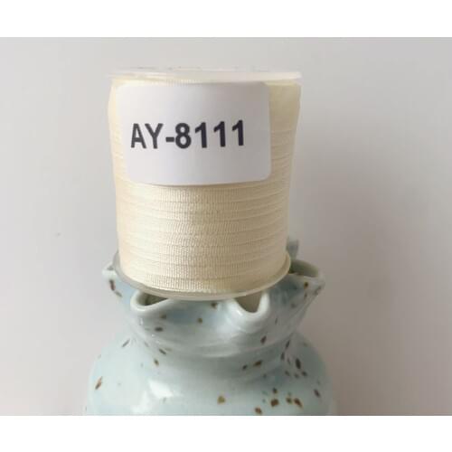 AY-8111 A Roll Wholesale 2mm-36mm 100% Pure Silk Embroidery Ribbons Handcraft Supply Double Faced Thin Taffeta Silk Ribbon