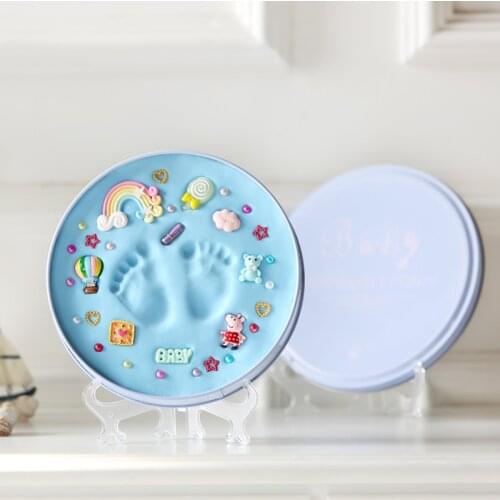 Safe Newborn Baby Souvenirs Hand Foot Print Baby Handprint Footprint Mud Maker Keepsake Soft Clay Baby items For newboms Gift
