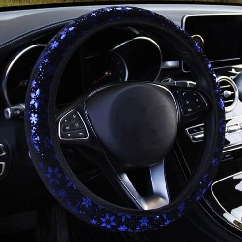 Car Steering Wheel Cover 4 Colors Diameter 38cm Car Steering-wheel Covers Shiny Snowflake Car Accessories Universal Car-styling