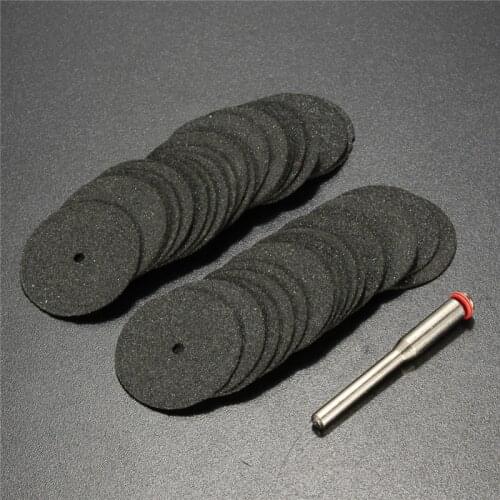 Combiubiu 36pcs 22mm Resin Cut-off Wheel Cutting Disc Kit For Dremel Rotary Hobby Tool Bit Dremel Accessories +1pc Mandrel