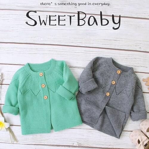 Autumn Winter Infant Fashion Kids Boy Girl Long Sleeve Cardigan Coat Clothing Baby Boys Girls Hollow Out Knit Jacket